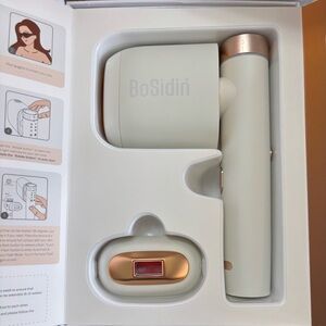 BoSidin Hair Removal Device with Cream and Gold Accents